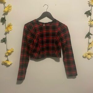 Zara plaid crop top